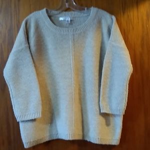 Max Studio Metallic Gold Shimmer Wool Sweater